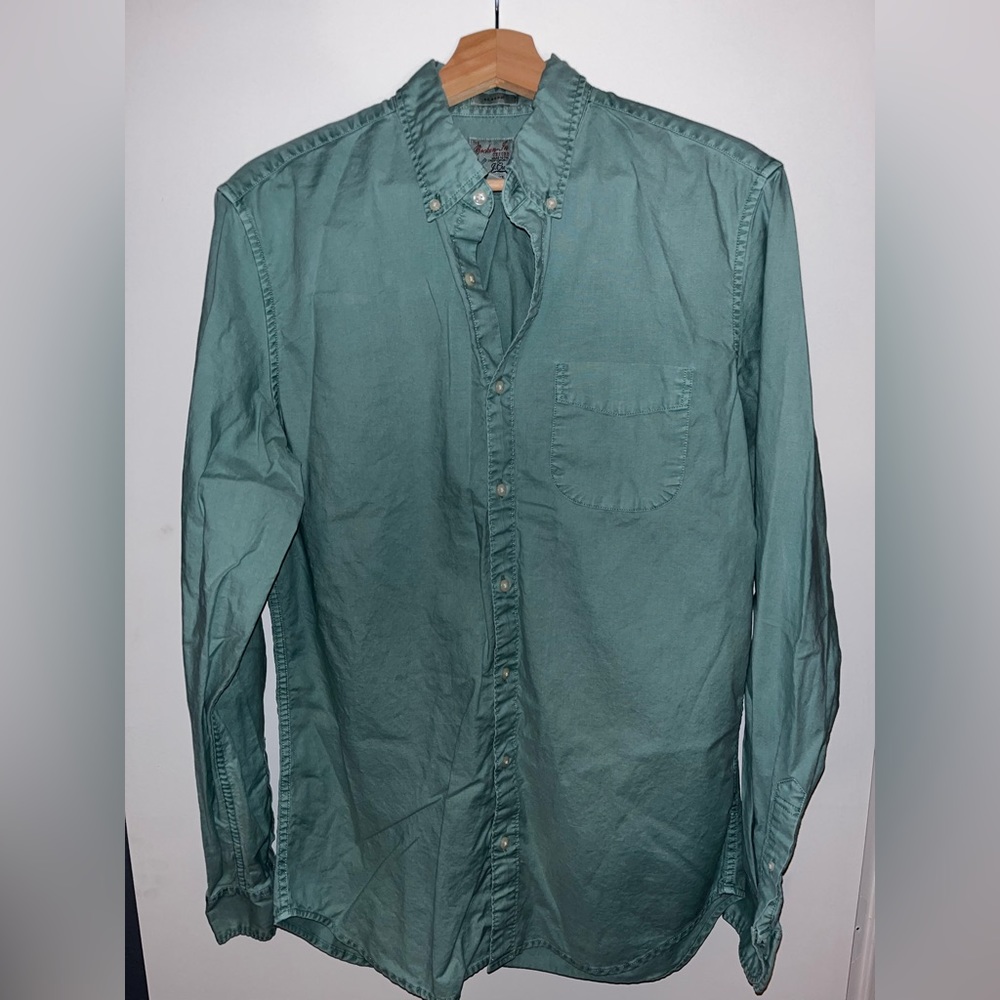 J. Crew classic fit Broken In Oxford, medium tall teal/evergreen